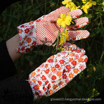 SRSAFETY 100% printed flower cotton work ladies garden gloves